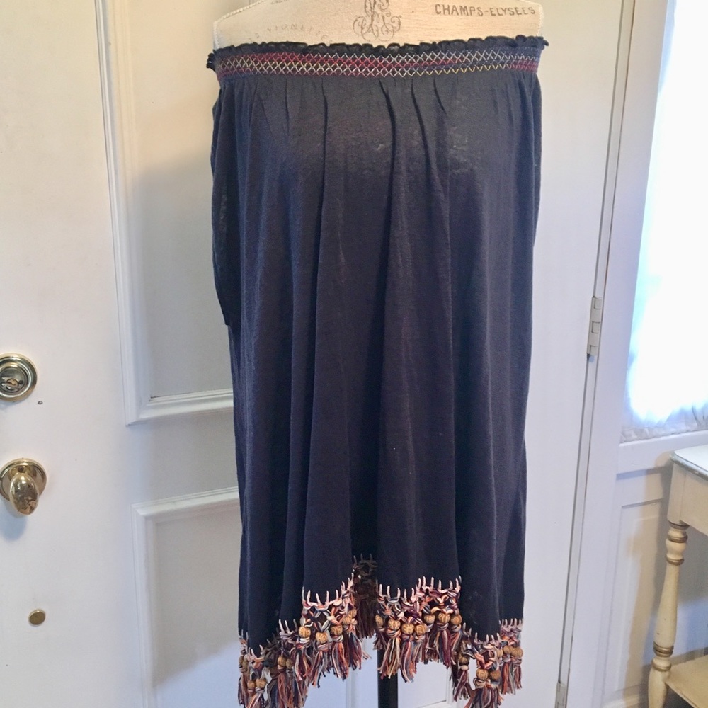 CALYPSO ST.  BARTHS OFF THE SHOULDER FRINGE TUNIC!